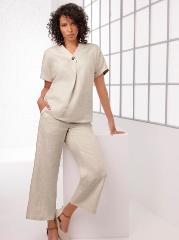 creation L Leinen-Culotte in sand-meliert