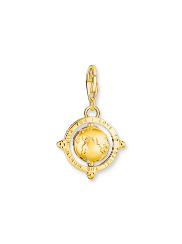 Thomas Sabo Charm-Anhänger Weltkugel in gold, bunt