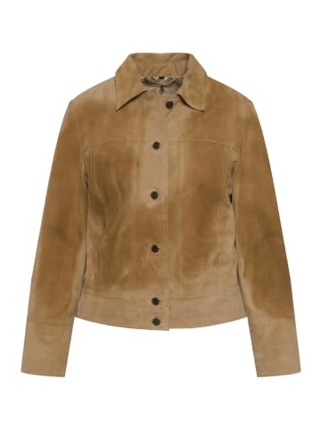 Ulla Popken Lederjacke in beige