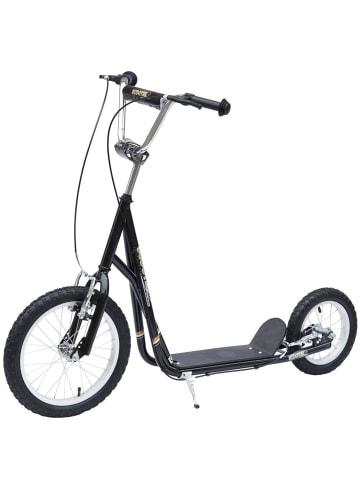 HOMCOM Kinderscooter in Schwarz 135L x 58B x 100H cm