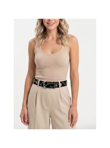 b.belt Nietengürtel Leder black