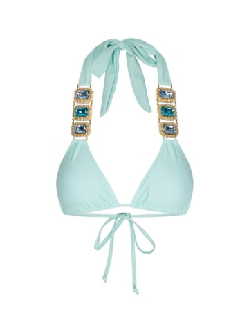 Moda Minx Bikini Top Boujee Triangel Top in Hellblau