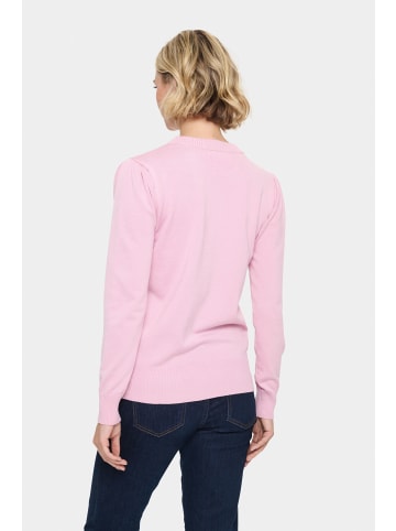 SAINT TROPEZ Strickpullover CherriSZ Gerade Passform in Pink Nectar
