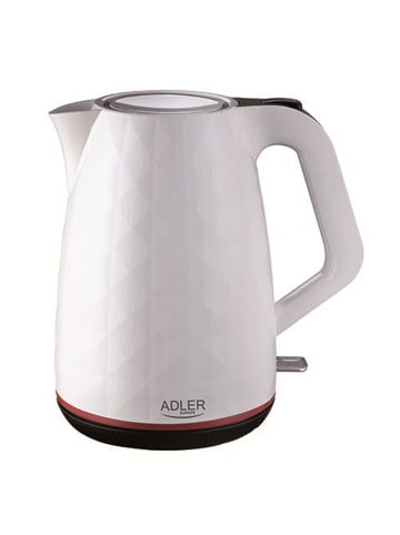 Adler Europe Adler AD 1277 Wasserkocher 1,7 L, 2200 W, 360°-Sockel - Weiß in Weiß