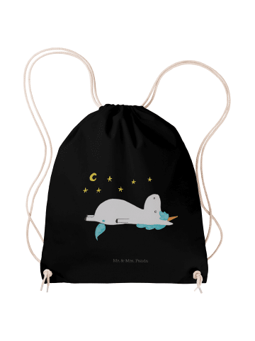 Mr. & Mrs. Panda Beutel Einhorn Sternenhimmel ohne Spruch in Schwarz