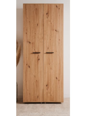 Furn.Design Schuhschrank Eiche Artisan 74 cm, Flurschrank aufklappbar für 30 Paar Schuhe