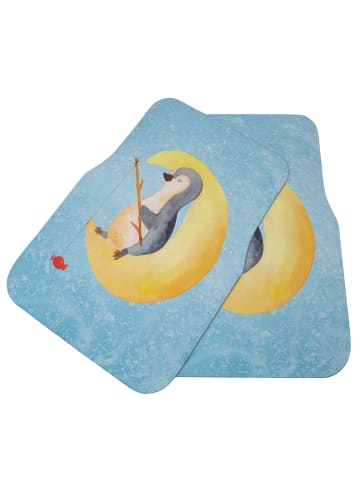 Mr. & Mrs. Panda Autoteppich Pinguin Mond ohne Spruch in Eisblau