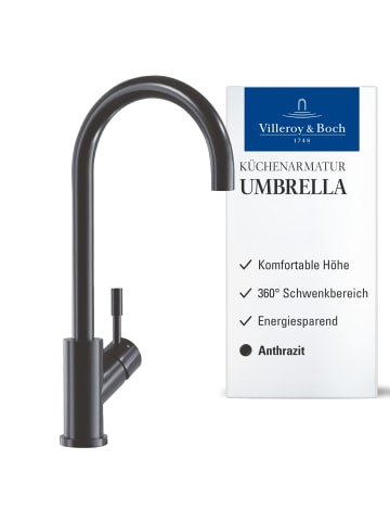 Villeroy & Boch Küchenarmatur Umbrella 27,5 cm in anthrazit