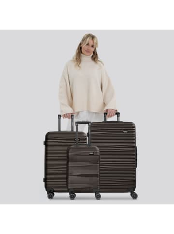 Redolz Essentials 16 3-SET 4 Rollen Kofferset 3-teilig in coffee