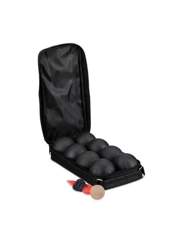 relaxdays 11-tlg. Boule-Kugeln Set in Schwarz