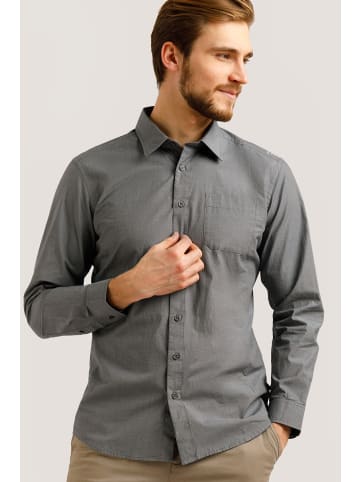 Finn Flare Langarmhemd Basic in graphite