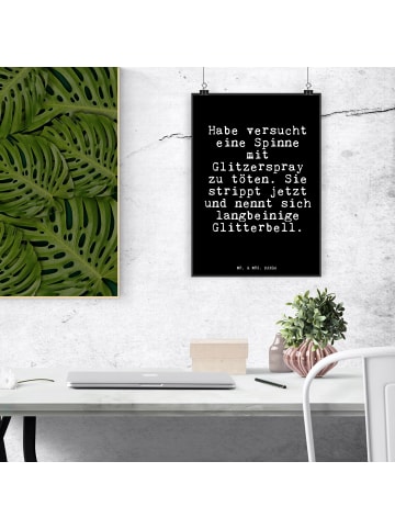 Mr. & Mrs. Panda Bild Habe versucht eine Spinne... mit Spruch in Schwarz
