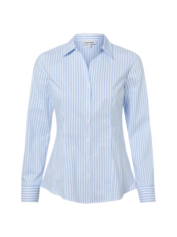 More & More Bluse in weiß hellblau