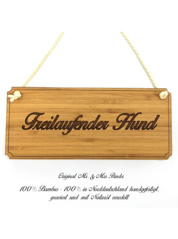 Mr. & Mrs. Panda Türschild Freilaufender Hund mit Spruch in Keine Angabe