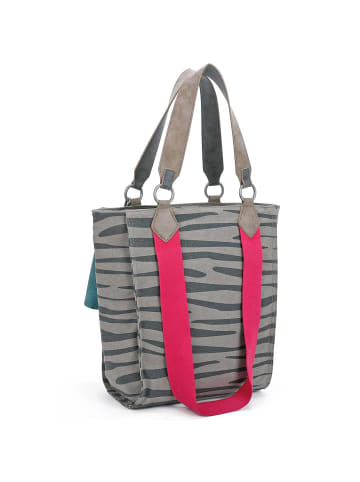 Fritzi aus Preußen Izzy02 Canvas Shopper Tasche 32 cm zebra wild