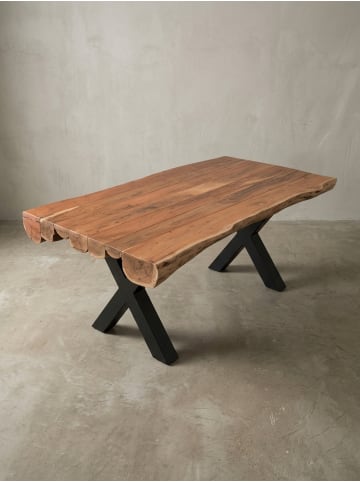 KADIMA DESIGN Esszimmertisch 200 x 100 x 77 cm Landhaus-Stil Voll-Holz,