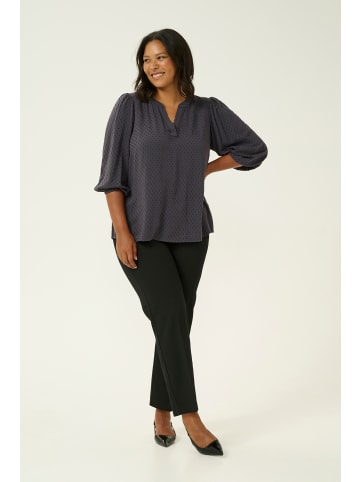 KAFFE curve Langarm-Bluse KCanya in Black Oyster