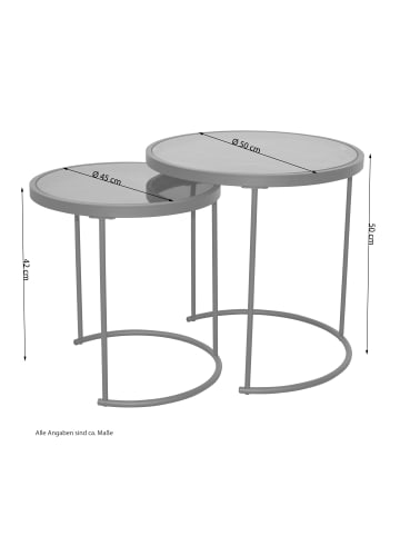 möbel-direkt Beistelltische 2tlg. 2-Satz-Tisch in schwarz