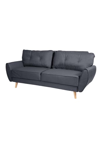 MCW 3er-Sofa J19 mit Schlaffunktion, Stoff/Textil anthrazit