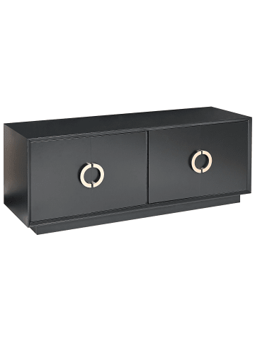 Beliani Sideboard OXNARD in Schwarz/Gold - (W) 120 x (H) 46 x (L) 40 cm