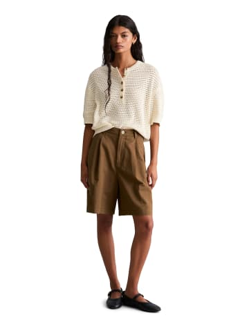 Marc O'Polo DENIM Bundfalten-Shorts regular in Umbra Brown