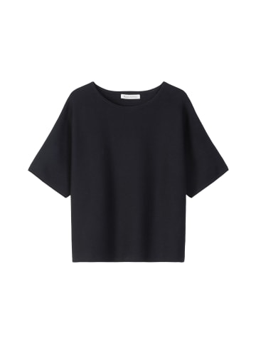 Marc O'Polo Kurzarm-Strickpullover loose in Deep Night Blue