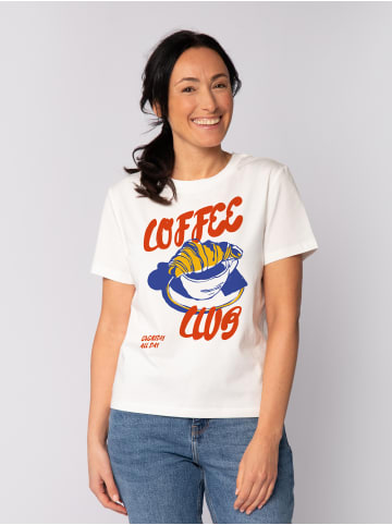 wat? Apparel T-Shirt Coffee club in Off White