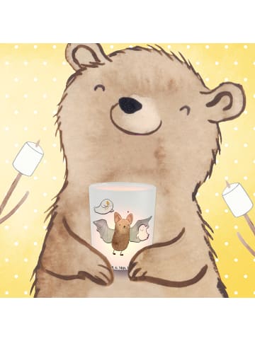 Mr. & Mrs. Panda Windlicht Glas Fledermaus Gespenster ohne Spruch in Transparent