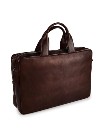 Plevier Jimmy Aktentasche Leder 31 cm Laptopfach braun
