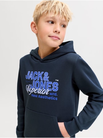 JACK & JONES Junior Kapuzensweatshirt JJELOGO SWEAT HOOD JNR in navy blazer