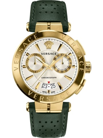 Versace Schweizer Uhr Aion Goldfarben in grün