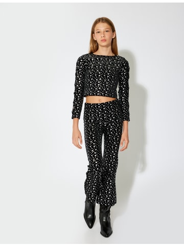 KOTON Bluse in Schwarz Gemustert