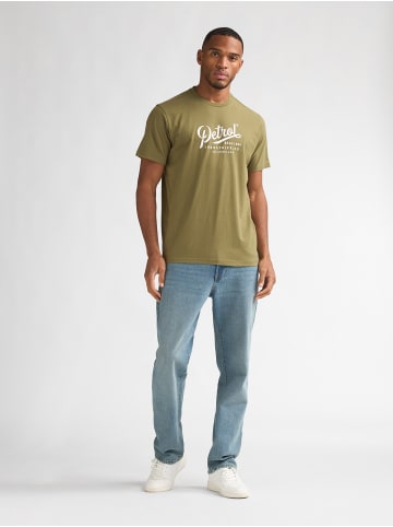 Petrol Industries Bedrucktes Jersey T-Shirt Huracán in Grün