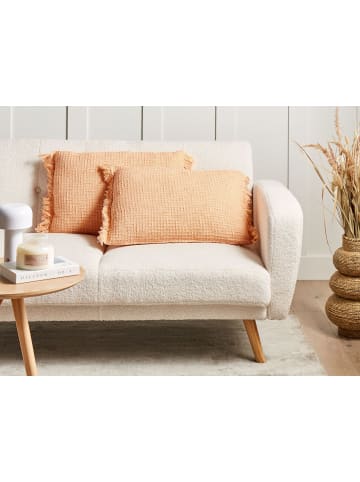 Beliani 2er-Set Dekokissen TANSY in Orange