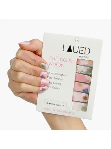 VARGU LAUED vegane Nagelfolien flower mood in Summer Sun