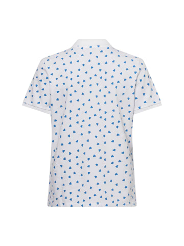 Marie Lund Poloshirt in weiß blau - 0003