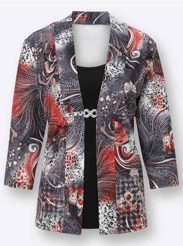 WITT WEIDEN 2-in-1-Shirt in rot-gemustert