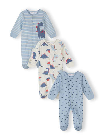 Minoti 3-er Pack Strampler 28BABYPACK25 in hellblau