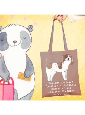 Mr. & Mrs. Panda Shopping Tasche English Springer Spaniel Charme... in Braun Pastell