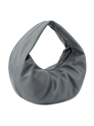 Les Visionnaires Greta Schultertasche Leder 42 cm in titanium grey