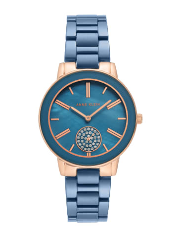 Anne Klein Keramikuhr Ceramic Dreams in blau perlmutt / rosegold