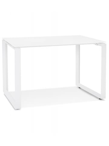 KADIMA DESIGN Schreibtisch Glasplatte mit Metallgestell | Minimalistisches Design