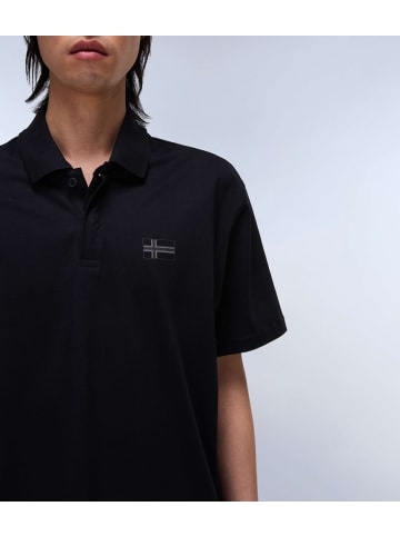Napapijri Polo "E-Sorano Ss" in Schwarz