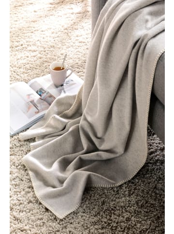 biederlack Wohndecke Wolle in light grey