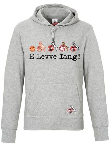 Fußballverein 1. FC Köln Pullover "Hoodie Vereinsstraße" in Grau