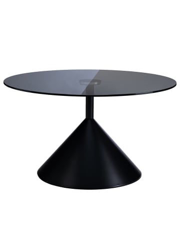 home24 Couchtisch Campton rund in Grau / Schwarz