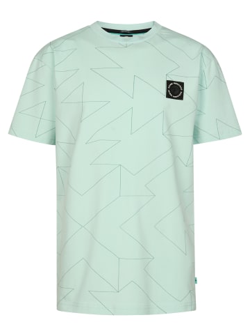 Petrol Industries Allover-Print T-Shirt Luchador in Grün