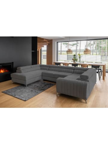MF Design Luisa Recamiere Links in Charcoal -  (L) 202 x (B) 347 x (H) 92 cm