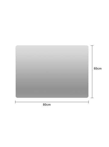ABRIHOME Badezimmerspiegel in Silber 60x80 cm Rahmenlos