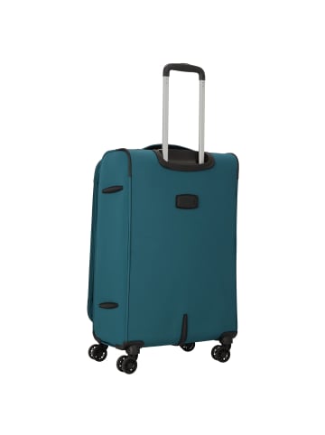 D&N Travel Line 9504 4 Rollen Kofferset 3-teilig mit Dehnfalte in petrol